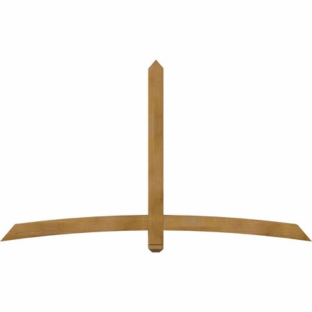 Ekena Millwork Bellingham Rough Sawn Timber Gable Bracket, Western Red Cedar, 84"W x 49"H x 4"D x 4"F, 14/12 Pitch GBW084X49X0404BEL00RWR